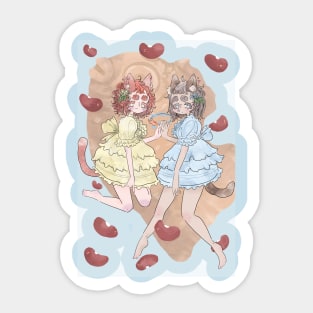 taiyaki cat girls Sticker